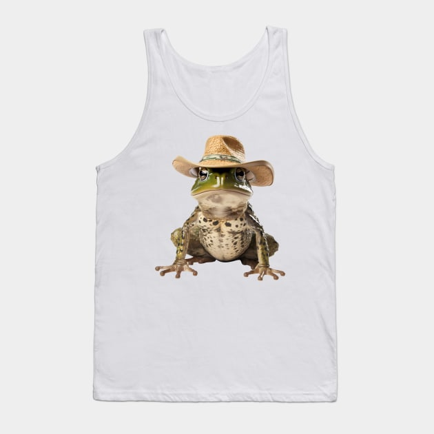 Frog with a Cowboy Hat Tank Top by Acid_rain